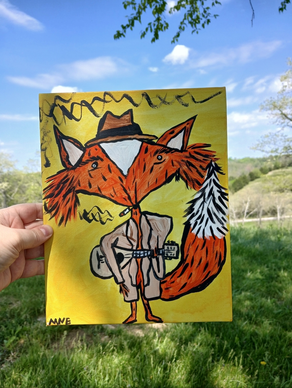 Fox Painting Folk Art